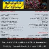 Campaña de ayuda a refugiados ucranianos