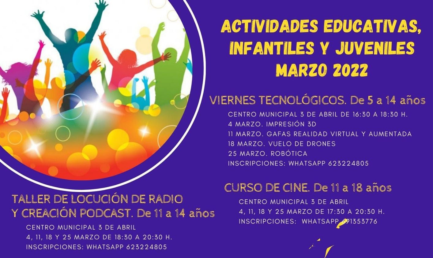 El mes de marzo viene cargado de actividades para los jóvenes de Albatera talleres creativos El mes de marzo viene cargado de actividades para los jóvenes de Albatera talleres creativos