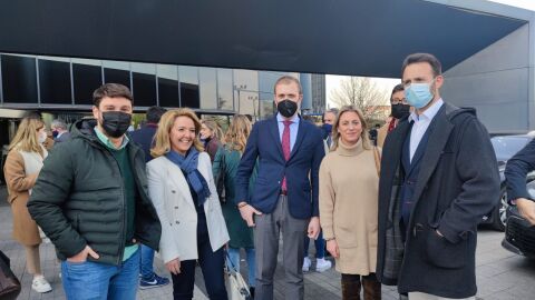 Teresa Mallada y otros dirigentes asturianos en la Junta Directiva del PP 01-03-2022