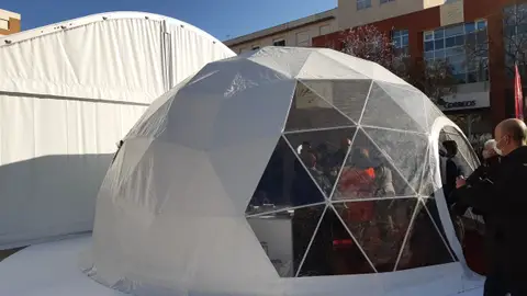 Instalación del "escape room" en la Plaza de la Constitución Instalación del "escape room" en la Plaza de la Constitución