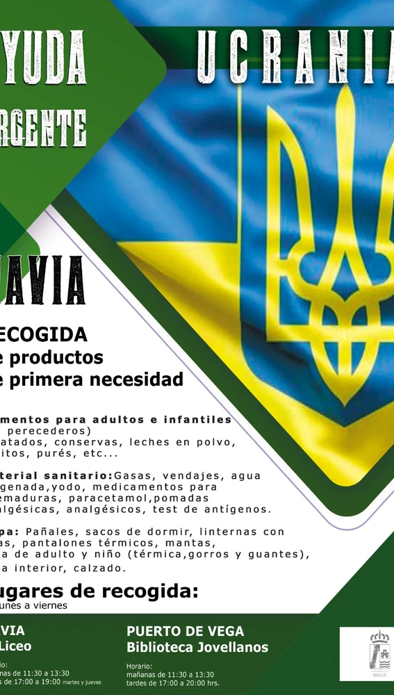 Ayto. Navia busca la solidaridad de los vecinos para con Ucrania. Ayto. Navia busca la solidaridad de los vecinos para con Ucrania.