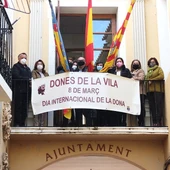 Pancarta del 8M en la Vila Pancarta del 8M en la Vila