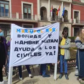 Concentración a favor de Ucrania en Valdepeñas Concentración a favor de Ucrania en Valdepeñas
