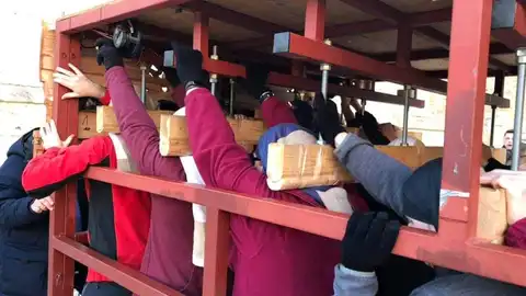 La Hermandad de la Sentencia retoma su ensayo solidario por las calles de Palencia Semana Santa