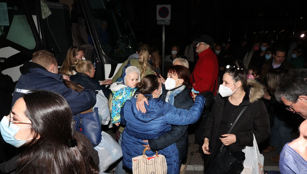 Los refugiados a su llegada a València