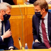 Presidente y vicepresidente de la Xunta en el Parlamento de Galicia