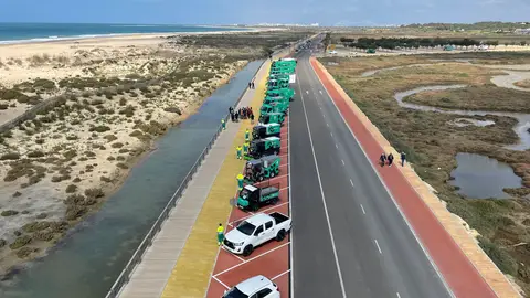 La flota de limpieza desde el aire La flota de limpieza desde el aire