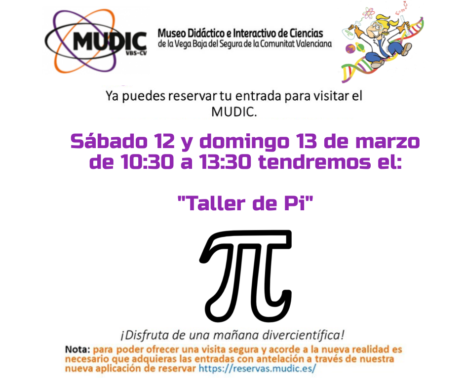 Este fin de Semana Talleres sobre el número Pi, con Cristian Gálvez Este fin de Semana Talleres sobre el número Pi, con Cristian Gálvez