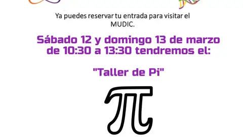 Este fin de Semana Talleres sobre el número Pi, con Cristian Gálvez mudic ciencias divertidas