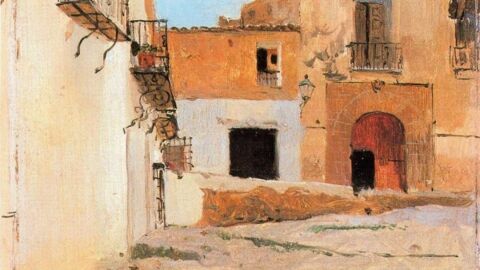 Cuadro Plaza de un Pueblo, Museo Sorolla