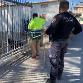 La Policía Local ha rescatado cuatro perros en una vivienda deshabitada de la partida de Altabix de Elche.
