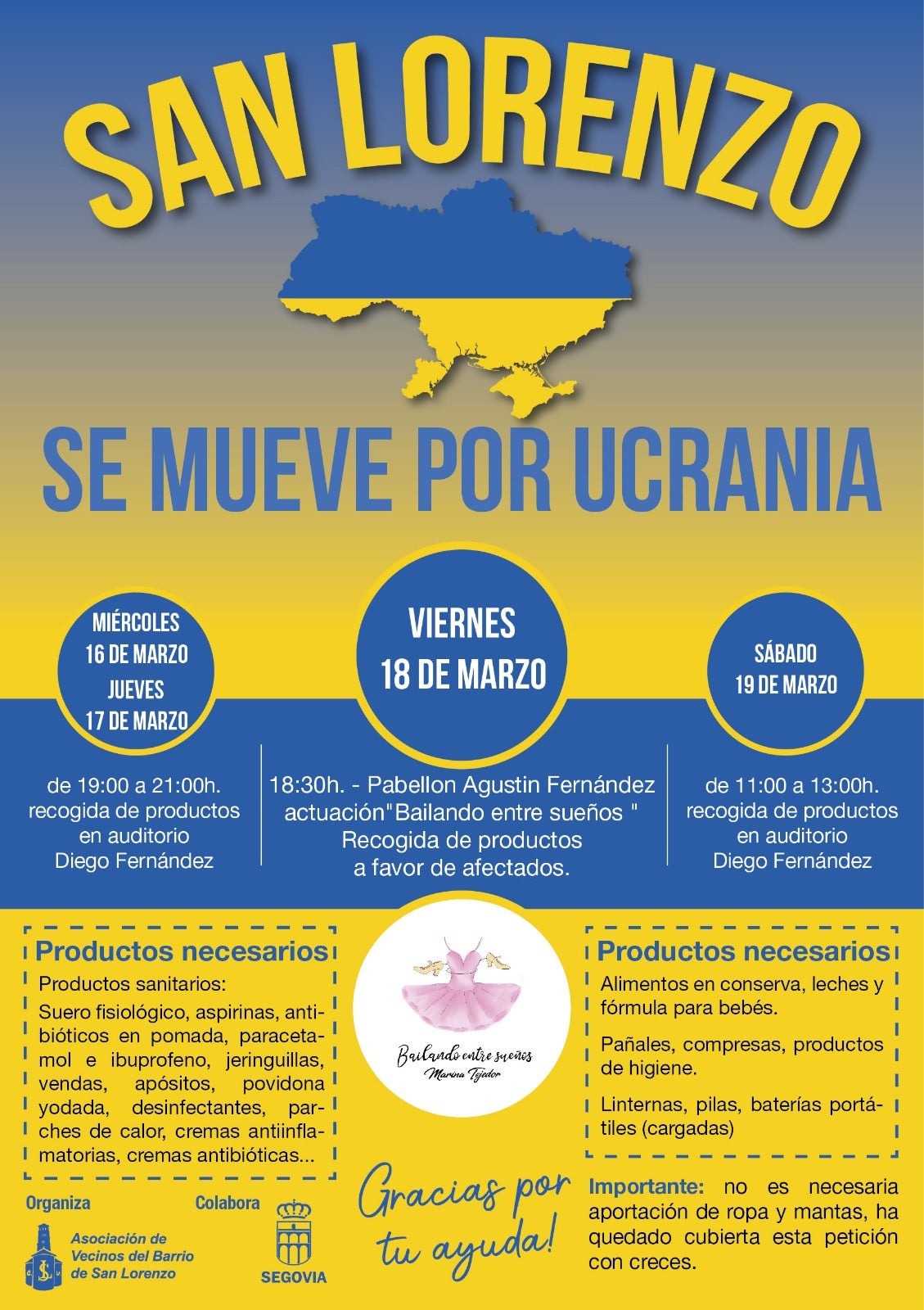 San Lorenzo, en apoyo de las víctimas de Ucrania San Lorenzo, en apoyo de las víctimas de Ucrania