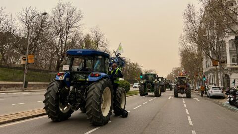 Tractorada de otra manifestaci&oacute;n de agricultores en Madrid (Archivo)