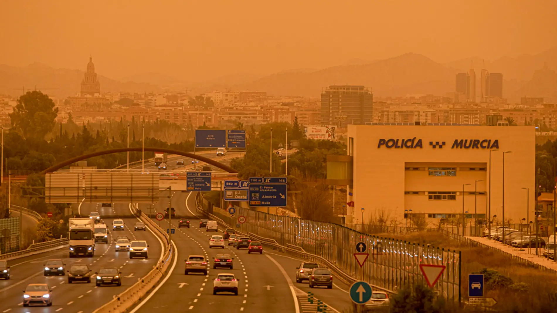 Aspecto de la ciudad de Murcia en la tarde del lunes/ Gtres