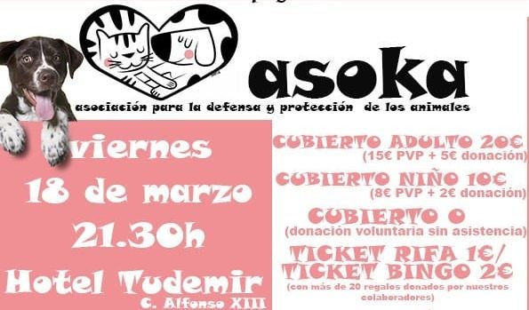 Este Viernes 18 marzo en Hotel Tudemir a las 21,30 horas cita de apoyo a ASOKA Este Viernes 18 marzo en Hotel Tudemir a las 21,30 horas cita de apoyo a ASOKA