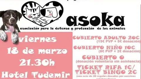 Este Viernes 18 marzo en Hotel Tudemir a las 21,30 horas cita de apoyo a ASOKA asoka orihuela
