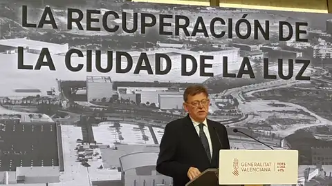 Ximo Puig, hoy, en la Ciudad de la Luz Ximo Puig, hoy, en la Ciudad de la Luz