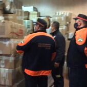 Parte del cargamento que llevarán a Ucrania