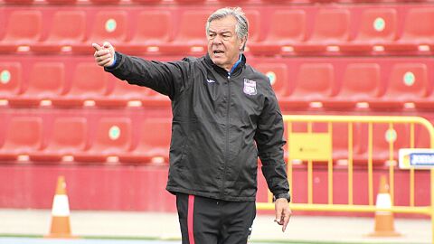 C&eacute;sar Ferrando, en un entrenamiento de La Nuc&iacute;a.