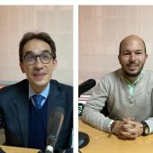 Alberto Arzua de UCE Palencia y Roberto Martín, alcalde de Villamuriel de Cerrato