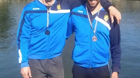 David Llorente y David Burgos suman tres medallas (dos oros y un bronce) para el Club de Piragüismo Segovia