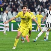 Pau Torres celebra su gol ante la Juventus