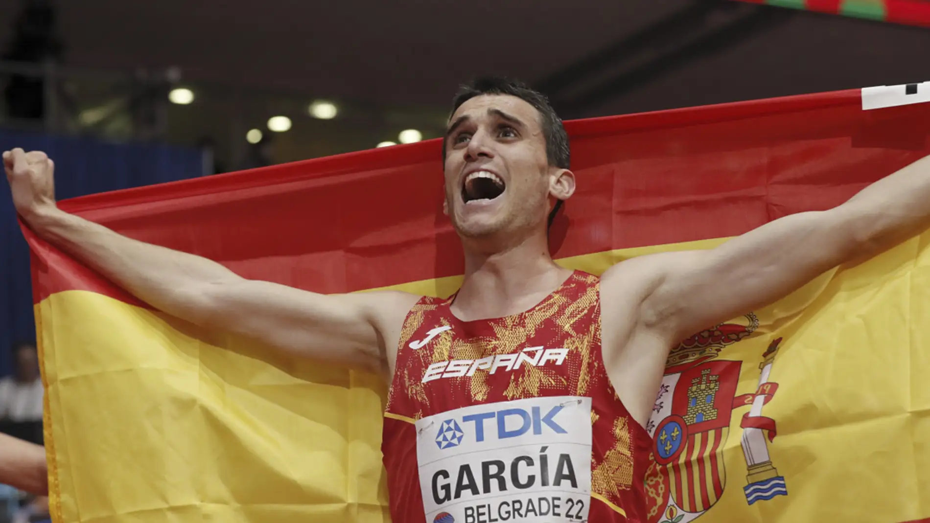 El atleta Mariano García, campeón del mundo de 800 metros 'indoor'