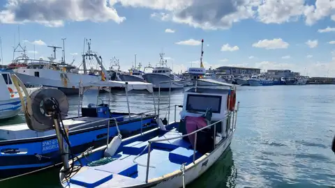 Pesqueros amarrados en el puerto de Santa Pola. Imagen de archivo Pesqueros amarrados en el puerto de Santa Pola. Imagen de archivo