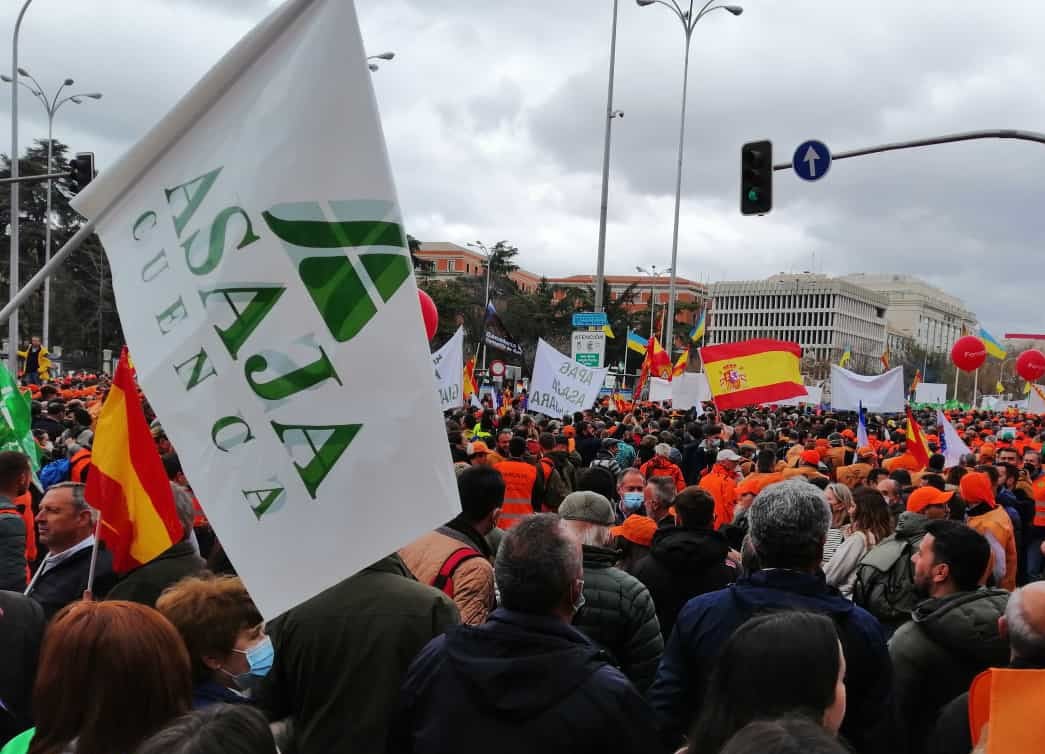 El campo conquense también pide ayudas en una multitudinaria protesta en Madrid El campo conquense también pide ayudas en una multitudinaria protesta en Madrid