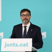 Josep Rius, en roda de premsa a la seu de JXCAT