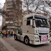 Manifestación del transporte en Puertollano Manifestación del transporte en Puertollano