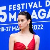 Milena Smit posa en el photocall del 25 Festival de Málaga con la película 'Libélulas'