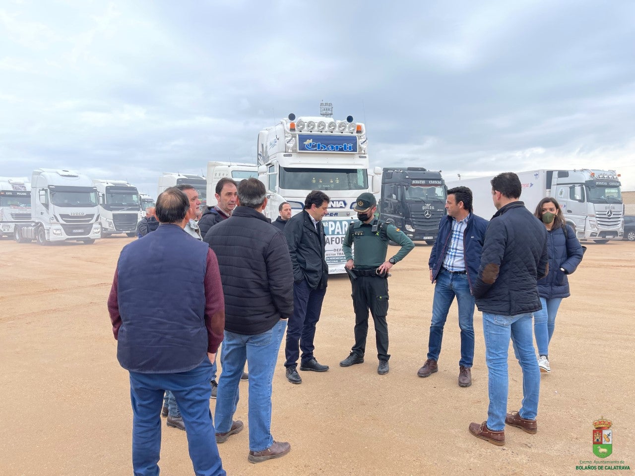 Un centenar de camiones y tractores participan en una marcha lenta en Bolaños Un centenar de camiones y tractores participan en una marcha lenta en Bolaños