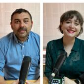 Ramón Polanco de la Hermandad de Cofradías y Susana Sánchez