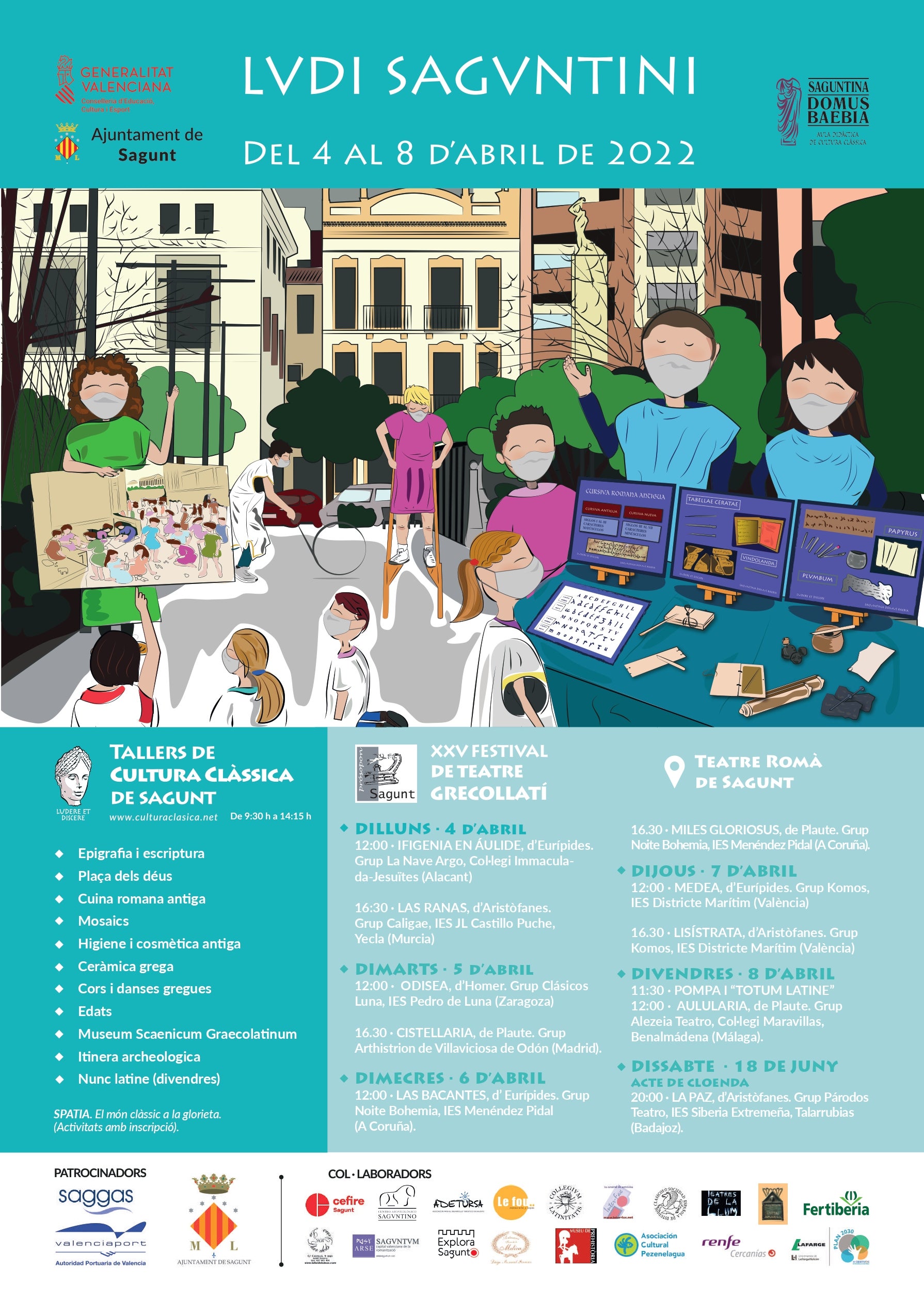 Cultura clásica en las calles de Sagunto y veterinarios solidarios con las mascotas refugiadas de Ucrania Cultura clásica en las calles de Sagunto y veterinarios solidarios con las mascotas refugiadas de Ucrania