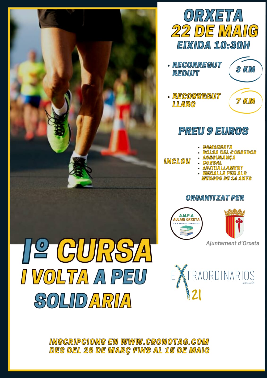 Abierto el plazo para inscribirse en la I Cursa Popular Solidaria de Orxeta Abierto el plazo para inscribirse en la I Cursa Popular Solidaria de Orxeta