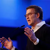 Alberto Núñez Feijóo, durante un discurso. / Efe Alberto Núñez Feijóo, durante un discurso. / Efe