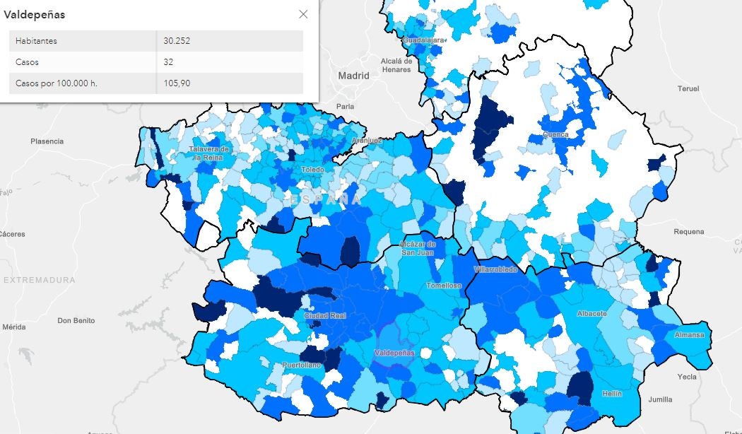 Casi un tercio de los municipios de Ciudad Real en riesgo extremo por COVID-19 Casi un tercio de los municipios de Ciudad Real en riesgo extremo por COVID-19