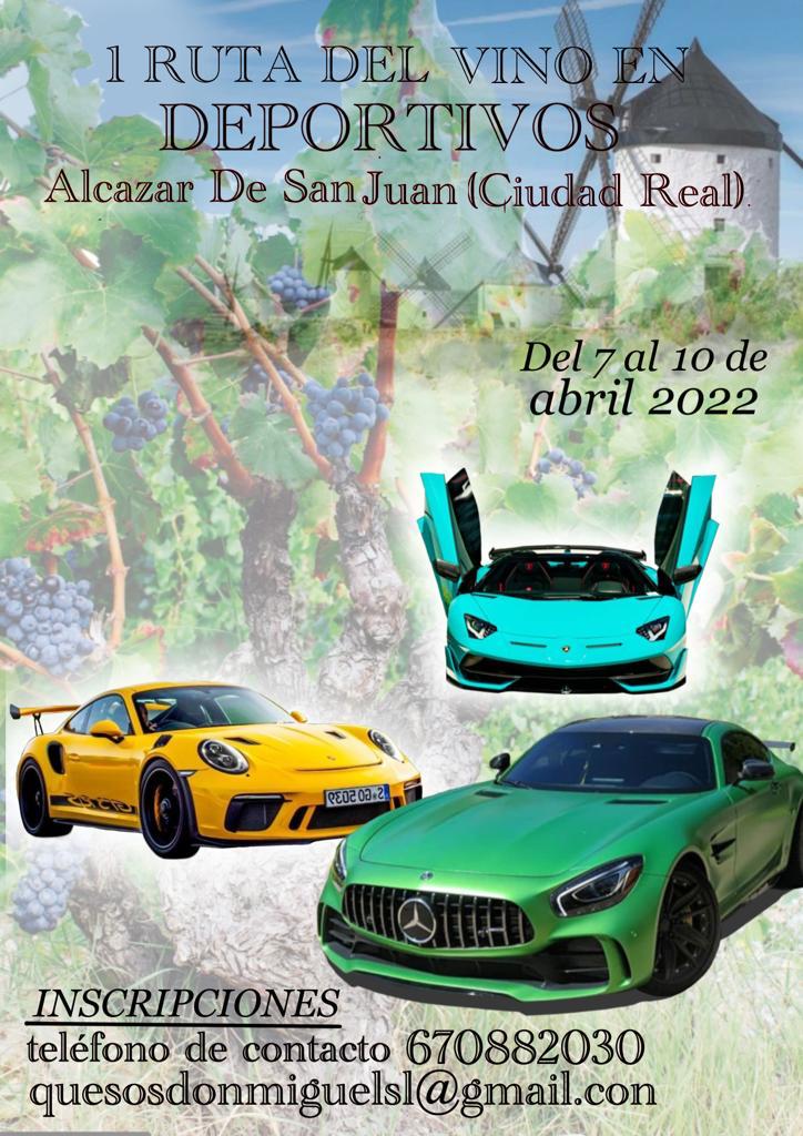 22 superdeportivos recorrerán la "I Ruta Del Vino" para estos vehículos en La Mancha 22 superdeportivos recorrerán la "I Ruta Del Vino" para estos vehículos en La Mancha