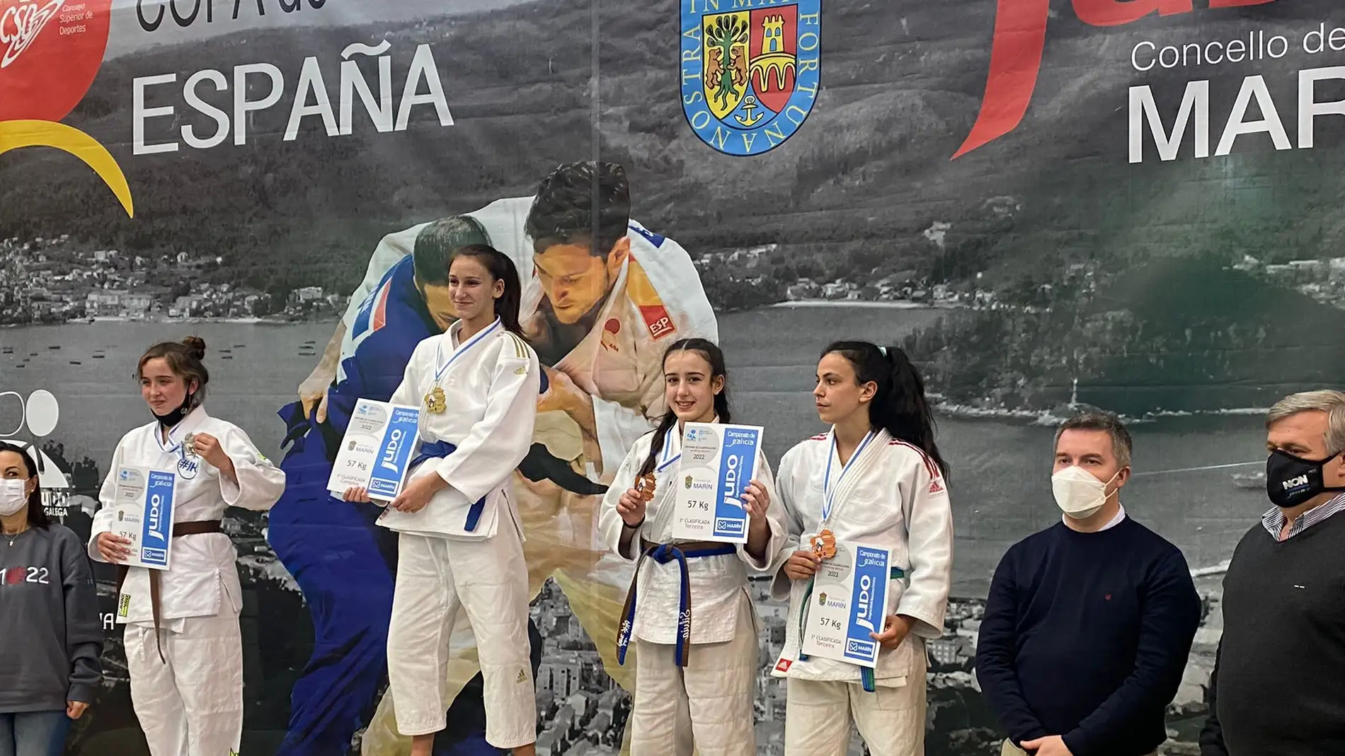 Un bronce y cinco diplomas del Marbel  en el Campeonato Gallego Escolar Infantil y cadete