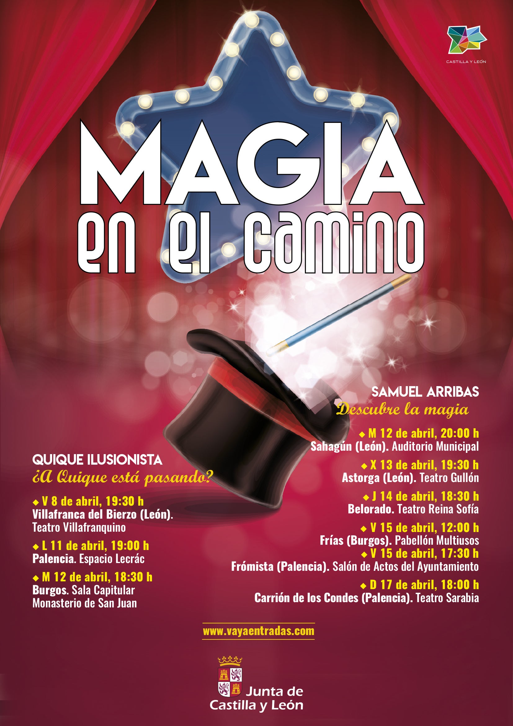 La Junta pone en marcha ‘Magia en el Camino’ con espectáculos de magia en 9 localidades en el entorno del Camino de Santiago La Junta pone en marcha ‘Magia en el Camino’ con espectáculos de magia en 9 localidades en el entorno del Camino de Santiago