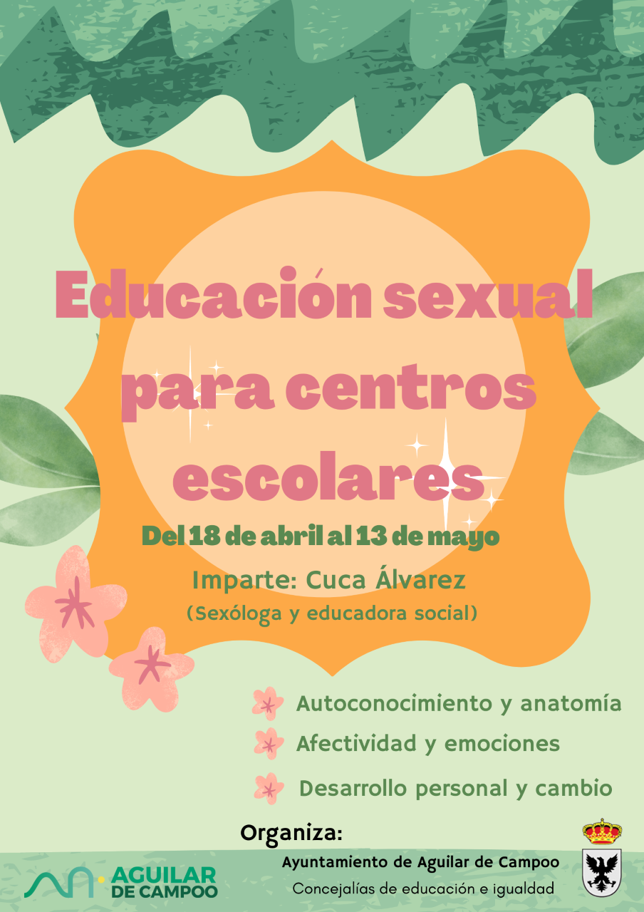 El Ayuntamiento de Aguilar de Campoo organiza y financia talleres de educación sexual para todos los centros educativos del municipio El Ayuntamiento de Aguilar de Campoo organiza y financia talleres de educación sexual para todos los centros educativos del municipio