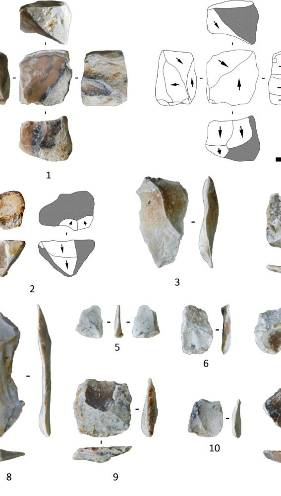 Material lítico encontrado en Aspe.