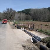 A Xunta traballos de seguridade viaria na estrada OU-112 ao seu paso por Laza