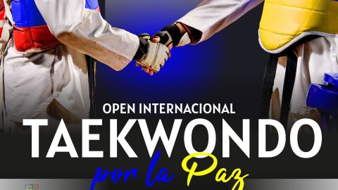 Foto del cartel del Open Internacional por la paz.
