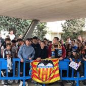 Aficionados valencianistas en Manises