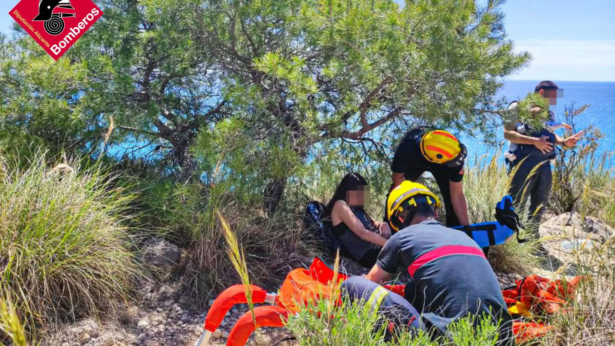 Rescate en la Cala del Conill Bomberos