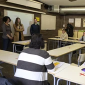 La delegada de la Junta, Ester Muñoz, en la Escuela Oficial de Idiomas La delegada de la Junta, Ester Muñoz, en la Escuela Oficial de Idiomas