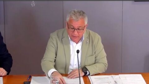 El portavoz del Equipo de Gobierno, Antonio Manresa, tras la Junta Local de hoy