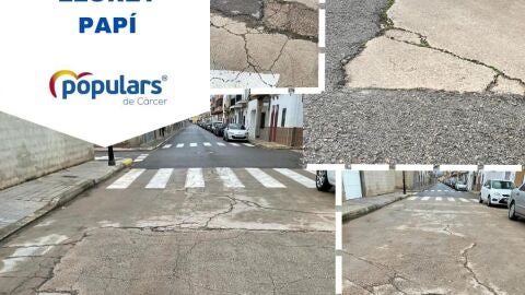 El PP de Càrcer denuncia que el gobierno local gaste 600 mil euros plantando árboles pese al mal estado que presentan las calles de la localidad